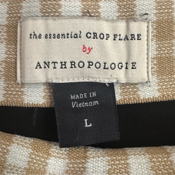 ANTHROPOLOGIE THE ESSENTIAL CROP FLARE BLACK PANTS SIZE LARGE - Picture 9 of 13
